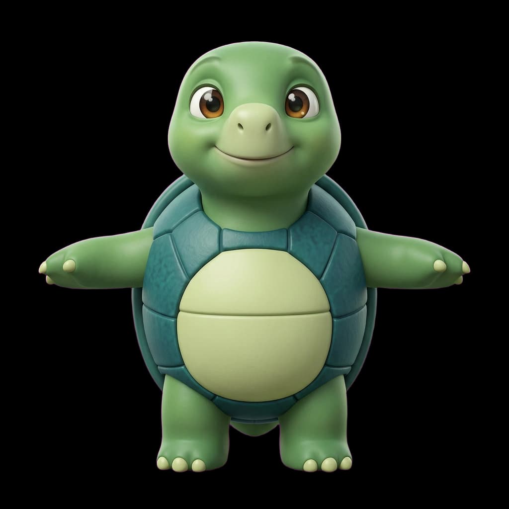 Vault the Turtle, a polished Pixar-style mascot for banking security