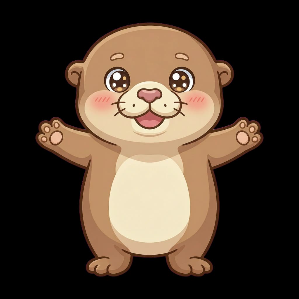 Rally the Otter, a friendly kawaii social fitness mascot