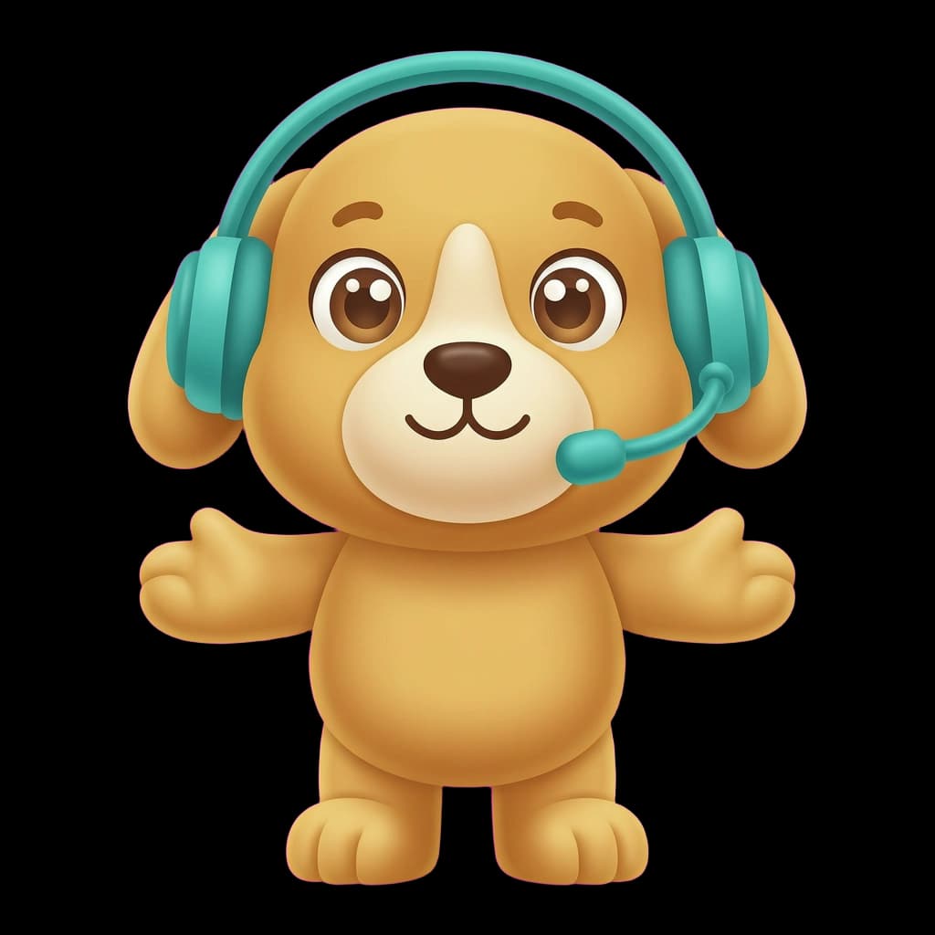 Hugo the Help Hound, a plushie customer support mascot for SaaS