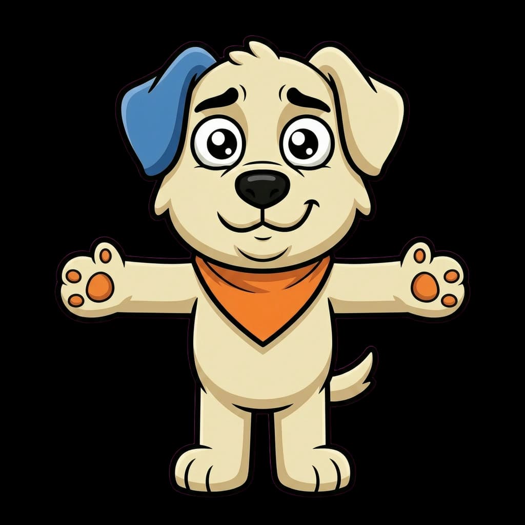 Rex the Rescue Dog, a reassuring cartoon mascot for SaaS error recovery
