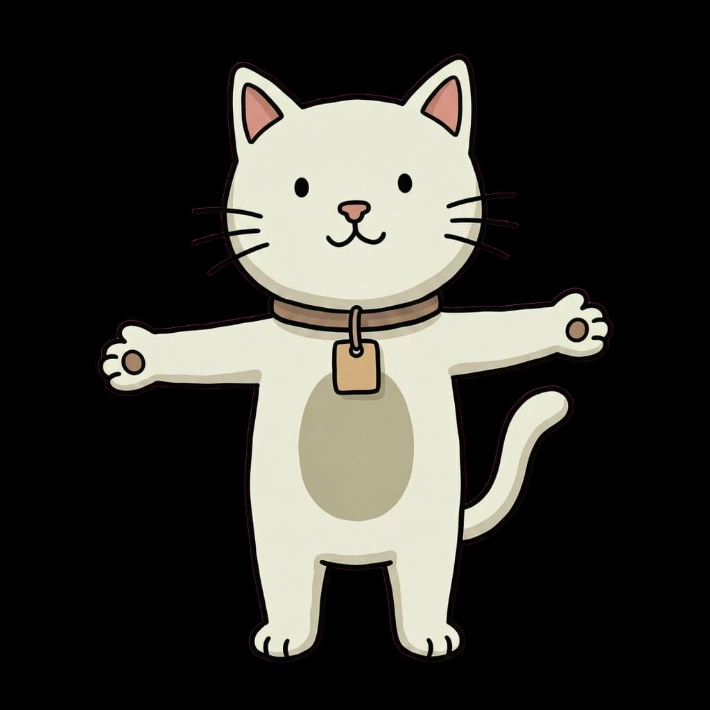Rumi the Local Cat, a hand-drawn mascot for local travel recommendations