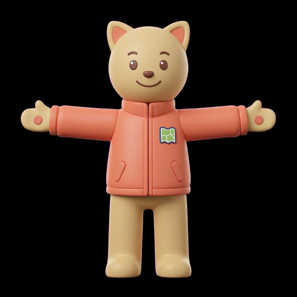 Tara the Tour Guide, a polished 3D travel guide mascot